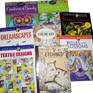 Adult Coloring Book Collection Lot Of 8 New Coloring Books